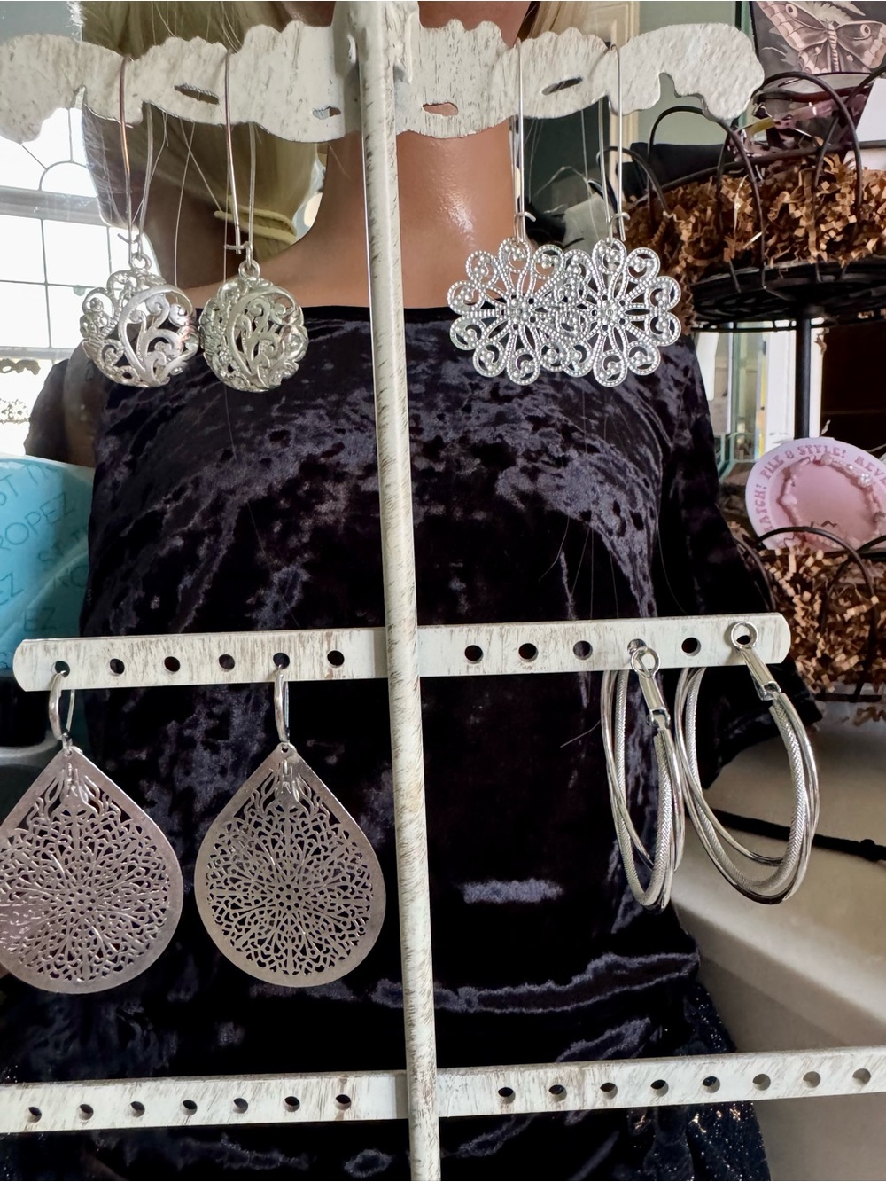 Silver Filigree & Hoop Earring Set - Elegant Silver Women’s Earrings
